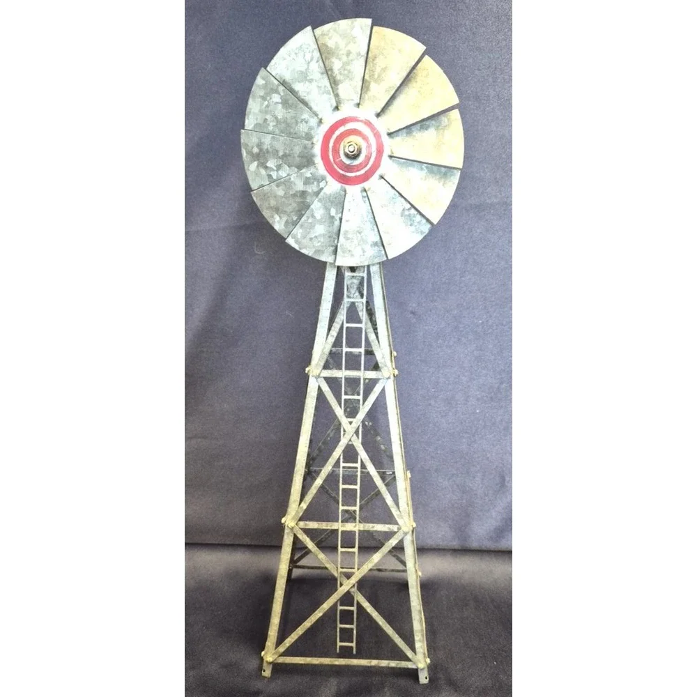 Vintage Galvanized Metal Windmill 17